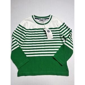 Wimbledon Breton Kids Striped Green Casual Preppy Shirt NWT Size 4-5yrs